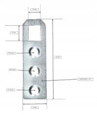 shumee Obešalnik za pohištvo, majhen, 15x50mm, 50 kosov