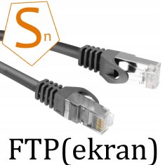 shumee Lanberg FTP patch kabel kat. 6 0,25 m črne barve