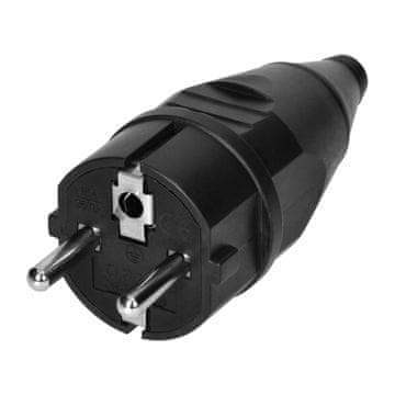 shumee Delavniški vtič 2P+Z UNI-schuko, črn - ON-13256