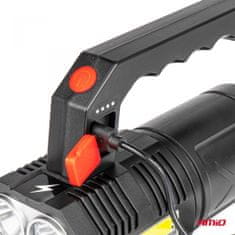 AMIO Polnilna svetilka 4LED + COB 1200mAh amio-03273