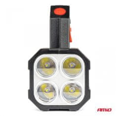 AMIO Polnilna svetilka 4LED + COB 1200mAh amio-03273