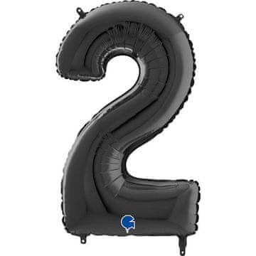 Grabo Folija balon številka 2 črne barve, 66 cm Grabo