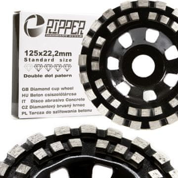 shumee Disk za brušenje betona 125 mm dvojni - pikasti