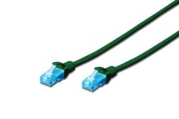 Digitus Patchcord Digitus UTP kat. 5e 0,25 m PVC zelen