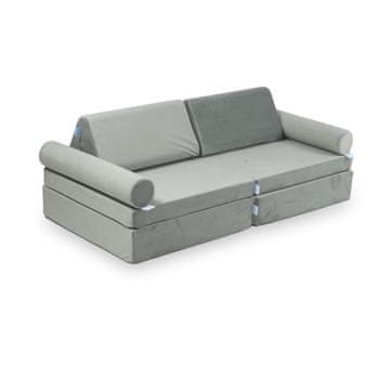shumee Montessori Comfort Žamet Mini Igralni Zofa Siva