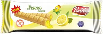 shumee koruzne cevke, polnjene s kremo z okusom limone