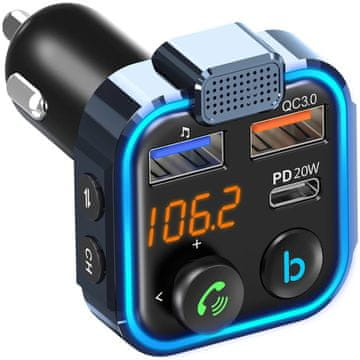 shumee FM oddajnik Bluetooth hitri polnilnik QC USB PD