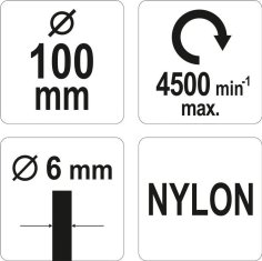 YATO Disk krtača 100 mm najlonska gred YT-47792 yato
