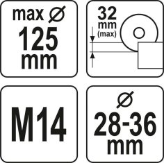 YATO Zaščitni pokrov za rezanje 125 mm YT-82992 yato