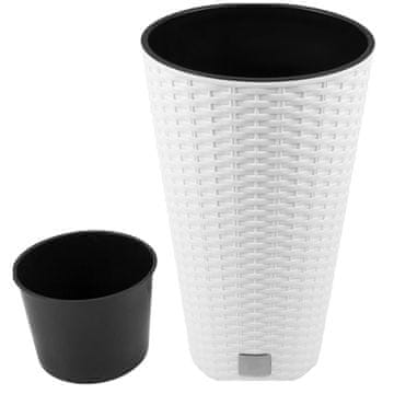 TOP GIFT DRTUS200-S449 visok ratanov lonec s cevjo, bel