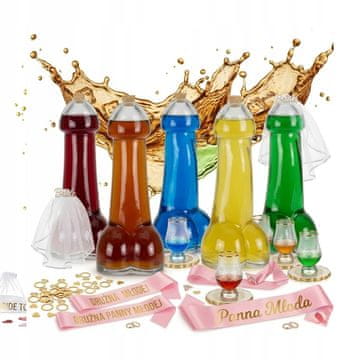6x EROS STEKLENIČKE 100 ml Zabavna steklenička za darilo za dekliščino