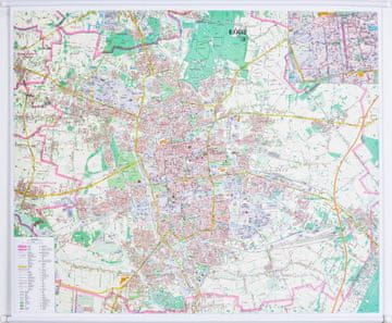 shumee Łódź 1:20.000. Stenski zemljevid / načrt mesta