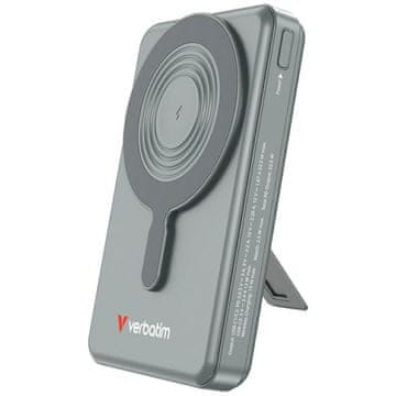 Verbatim VERBATIM POWERBANK 10000 MAH CHARGE N GO Z MAGNETNIM STOJALOM, BREZŽIČNO IN TFT