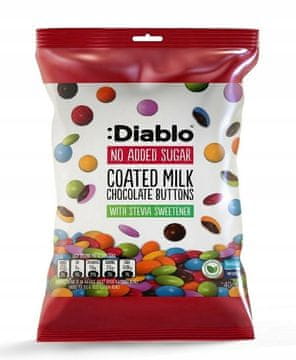 Diablo Diablo lečni dražeji v čokoladi brez sladkorja