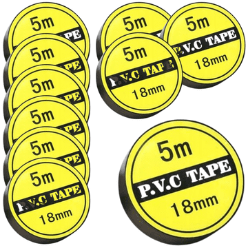 shumee Črn PVC izolacijski trak 18 mm x 5 m 10 kosov