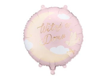 shumee Folija balon Welcome Home, svetlo roza, 35 cm