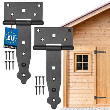 shumee Tečaj za paviljon 150 mm črne barve - 2 kosa