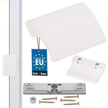 shumee Balk alu DE luxe ročaj RAL 9016 bela + zapah
