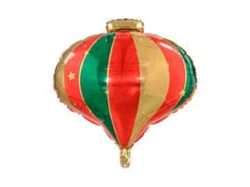 PartyDeco Folija balon zeleno-rdeče kroglice 51x49 cm