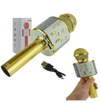 TOP GIFT Brezžični karaoke mikrofon TG67276 za petje, Bluetooth zvočnik