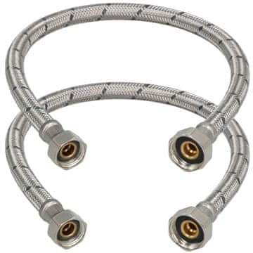 shumee Fleksibilen priključek 3/8” 1/2” za pipe 50 CM komplet 2 kosov