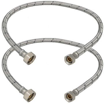 shumee Fleksibilen priključek 3/8” 1/2” za pipe 70 CM komplet 2 kosov