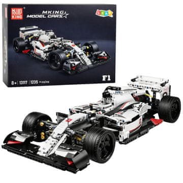 shumee Gradbene kocke Dirkalni avtomobil F1 bela in rdeča 1235 kosov.