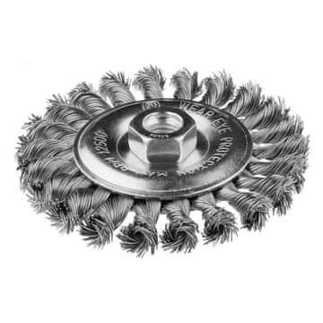 shumee Žična diskasta krtača 115 mm, zvita žica, nerjaveče jeklo, M14