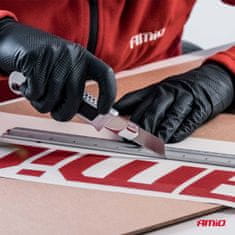 AMIO Univerzalni aluminijasti nož z gumbom 100x18x0,5 mm amio-04815