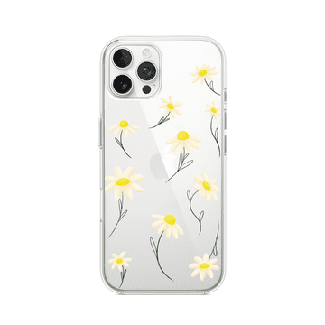 shumee Ovitek za iPhone 12 Pro, prozoren, silikonski Flexi, marjetice