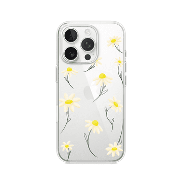 shumee Ovitek za iPhone 13 Pro, prozoren, silikonski Flexi, marjetice