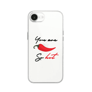shumee Ovitek za iPhone 16e, prozoren, silikonski Flexi, čili paprika
