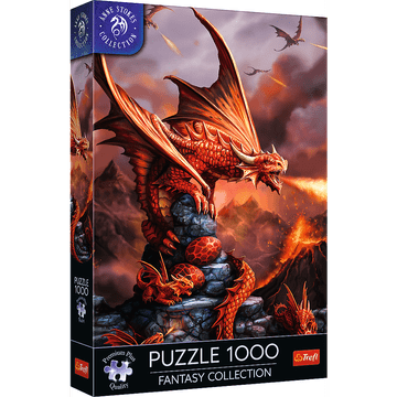 Trefl 10900 Puzzle 1000 Premium Plus - Zbirka fantazij: Ognjeni zmaj