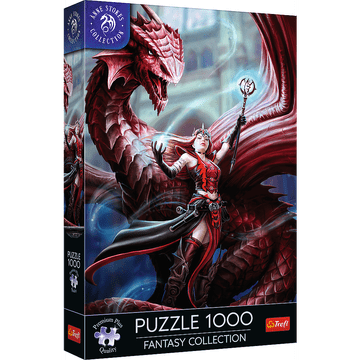 Trefl 10902 Puzzle 1000 Premium Plus - Zbirka fantazij: Škrlatni mag