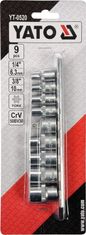 YATO Torx nasadni ključi e5 - e16, komplet 9 kosov / YT-0520 / yato