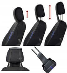 shumee Zaščitna podloga za sedež za Škodo Superb Pro Comfort 1 kos modre barve