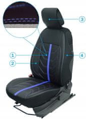 shumee Zaščitna podloga za sedež za Škodo Superb Pro Comfort 1 kos modre barve