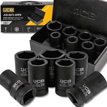 JCB JCB 1" komplet udarnih nastavkov Cr-Mo 6-kraki, 7 kosov, 24-46