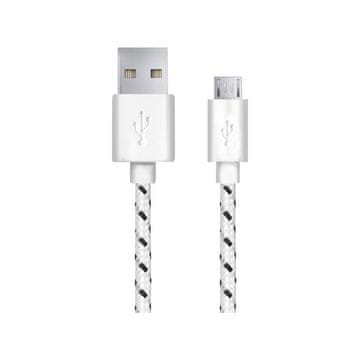 TOP GIFT EB181W esperanza micro USB 2.0 kabel A-B M/M 2,0 m pleten bel