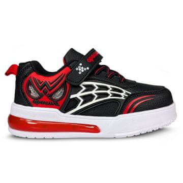 shumee Otroški čevlji Spider Velcro z LED lučkami črno-rdeči 30