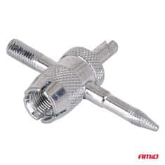 AMIO Ključ za ventile, pipa, izvijač, kalibrator, 4-v-1 amio-04471