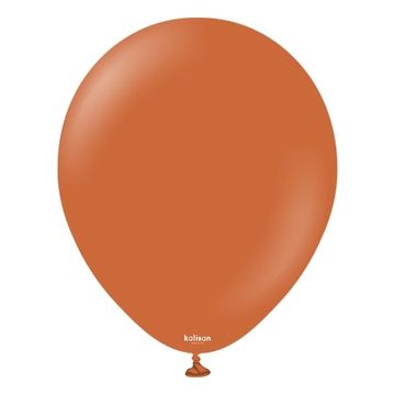 shumee Retro rjavo oranžni lateks baloni, oranžni, 13 cm, 100 kosov.