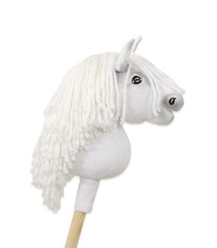 shumee Hobby Horse Premium majhen palicasti konj bel z belo grivo A5