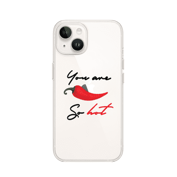 shumee Ovitek za iPhone 13, prozoren, silikonski Flexi, čili paprika