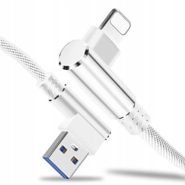 shumee Koanni kb19_WHITE kabel za hitro polnjenje, kot 90° za iPhone