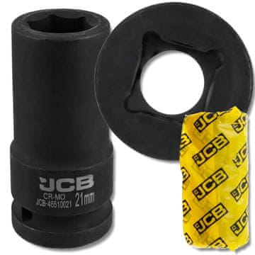 JCB JCB 3/4" Cr-Mo globok udarni nastavek, 6-kraki 21 mm nastavek