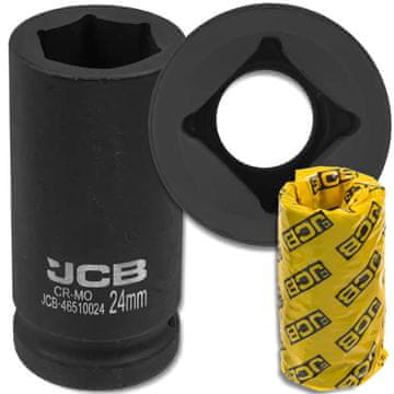 JCB JCB 3/4" Cr-Mo globok udarni nastavek, 6-kraki 24 mm nastavek