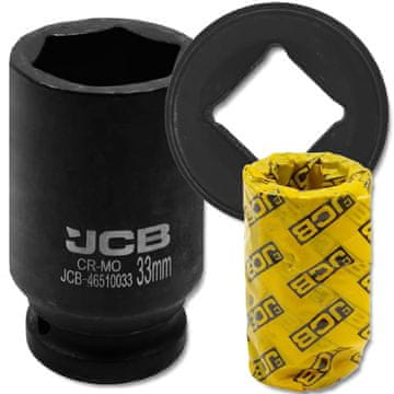 JCB JCB 3/4" Cr-Mo globok udarni nastavek, 6-kraki 33 mm nastavek