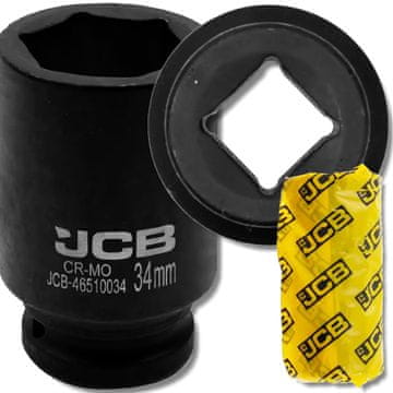 JCB JCB 3/4" Cr-Mo globok udarni nastavek, 6-kraki 34 mm nastavek