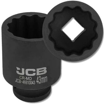 JCB JCB 3/4" Cr-Mo 12-kraki udarni ključ z globokim udarcem 43 mm